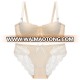 Soild color lace transparent stylish women bra underwear set women strapless bra